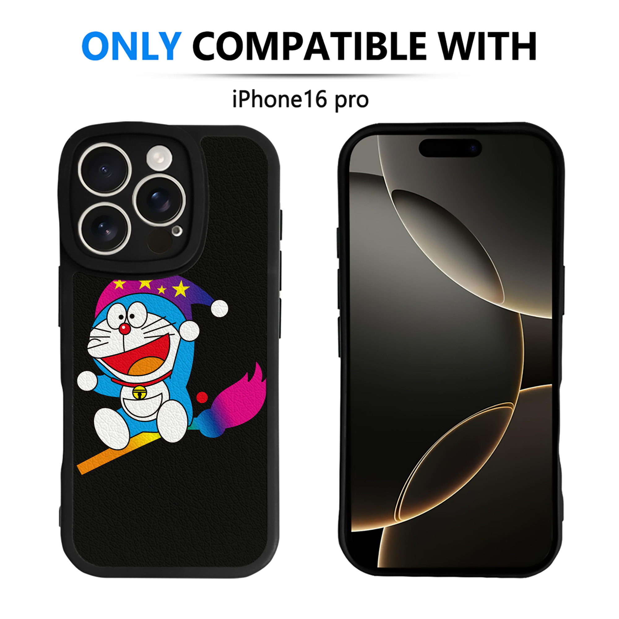 （画像用） ドラえもん Doraemon 【iPhone 16シリーズ対応】シリコンスマホケース（レザー調） 材質：シリコン